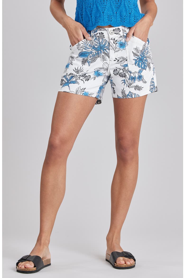 Alix Baja Floral Print Shorts, Main, color, MUSLIN