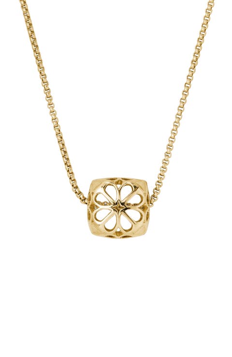 Spade Flower Lace Pendant Necklace