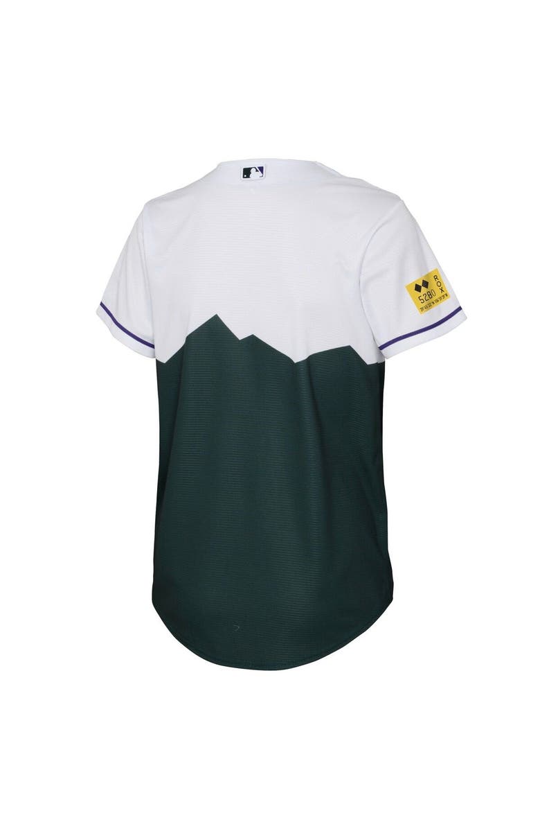 Nike Youth Nike Green Colorado Rockies City Connect Replica Team Jersey, Alternate, color,