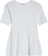 Max Mara Epoche Short Sleeve Peplum Sweater