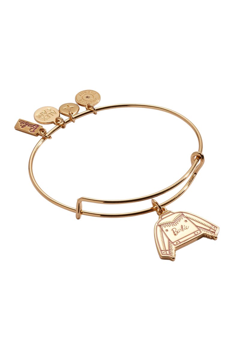 Barbie Western Jacket Charm Bangle Bracelet, Main, color, Gold