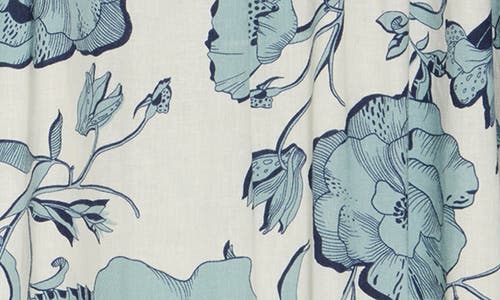 CASLON CASLON® FLORAL LINEN BLEND PULL-ON SKIRT 