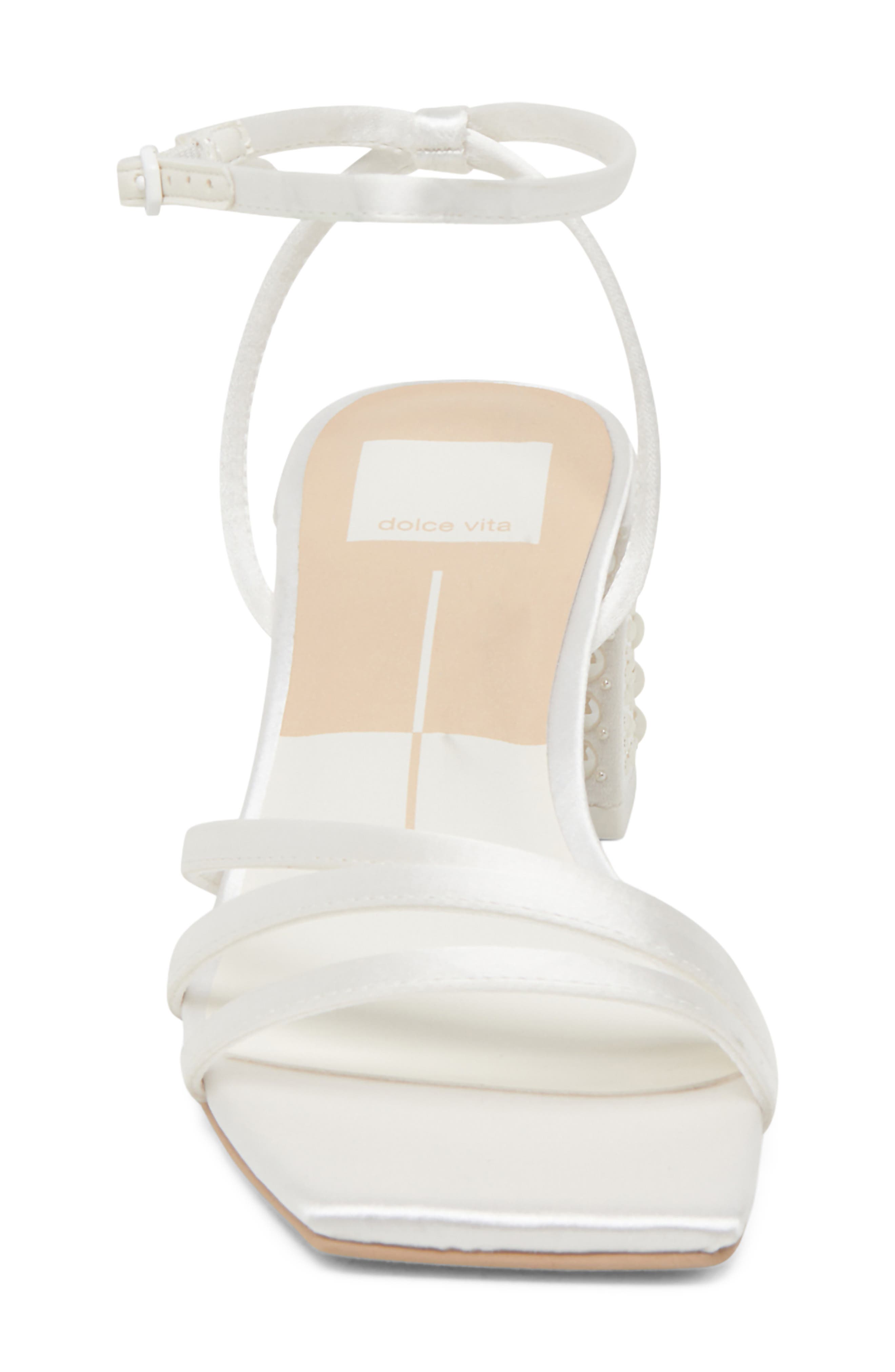 Ysabel Ankle Strap Sandal, Alternate, color, TRUE WHITE PEARLS
