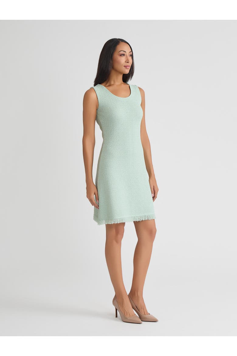 Tonal Fringe Trim Knit Sheath Dress, Alternate, color, Fresh Mint