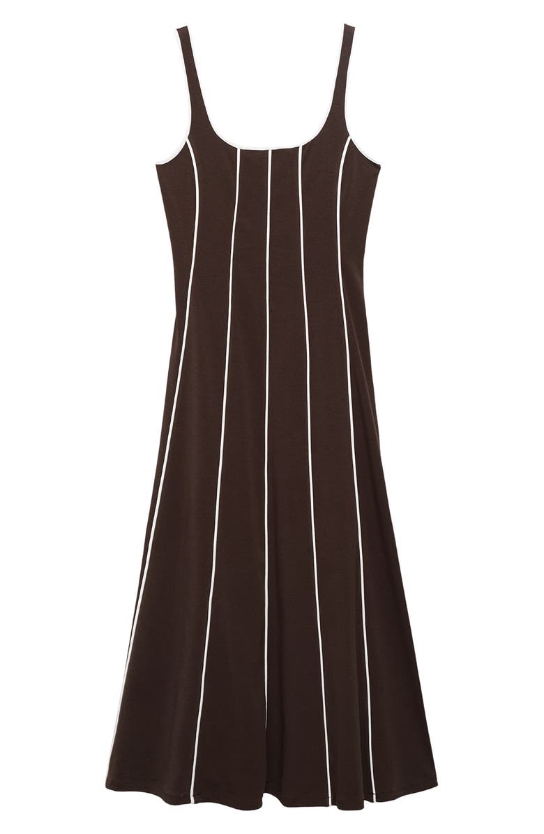 MANGO Sleeveless Midi Dress, Alternate, color, Brown