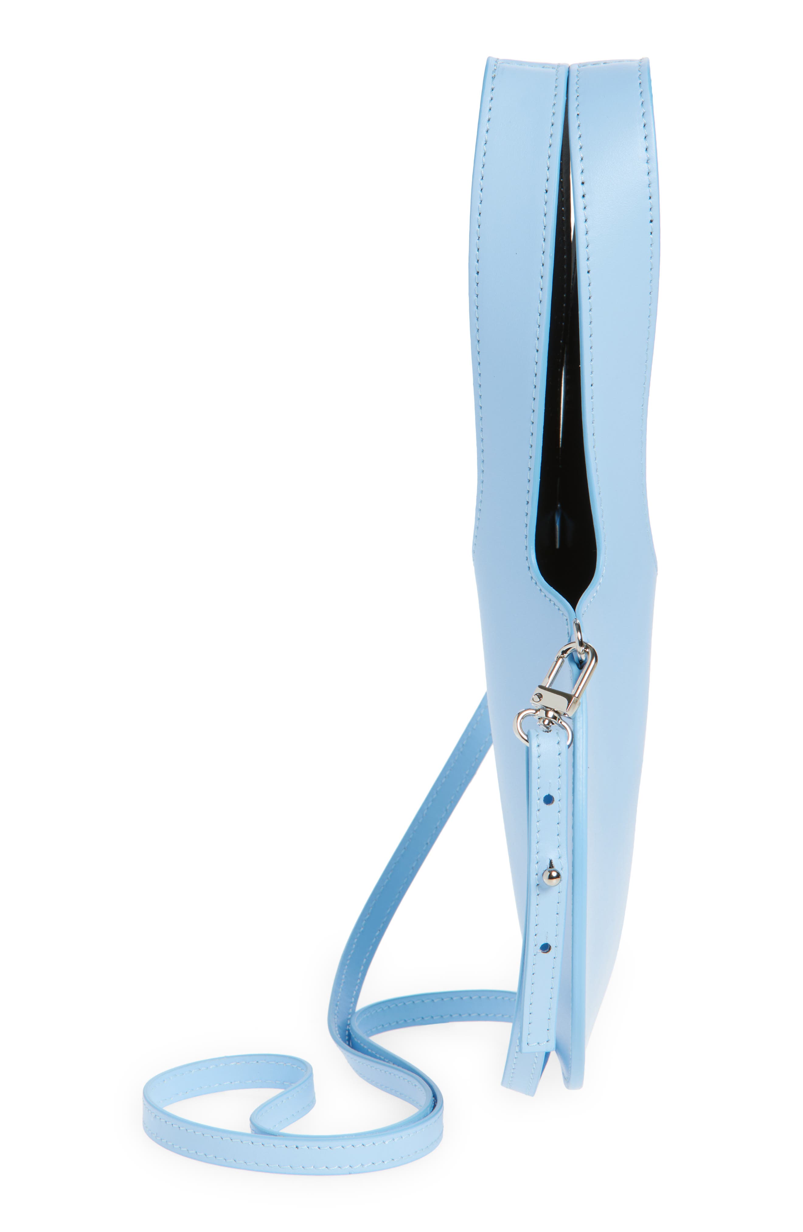 Coperni Mini Heart Leather Belt Bag, Alternate, color, Blue