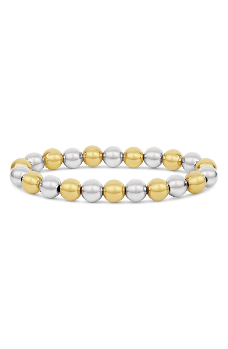 SHYMI Two-Tone Beaded Stretch Bracelet, Main, color, Silver/ Gold