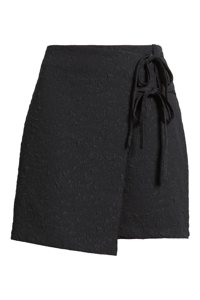 Tie Wrap Miniskirt, Alternate, color, METEORITE