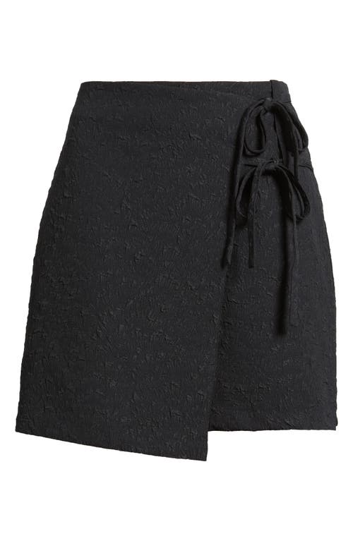 Scotch & Soda Tie Wrap Miniskirt In Gray