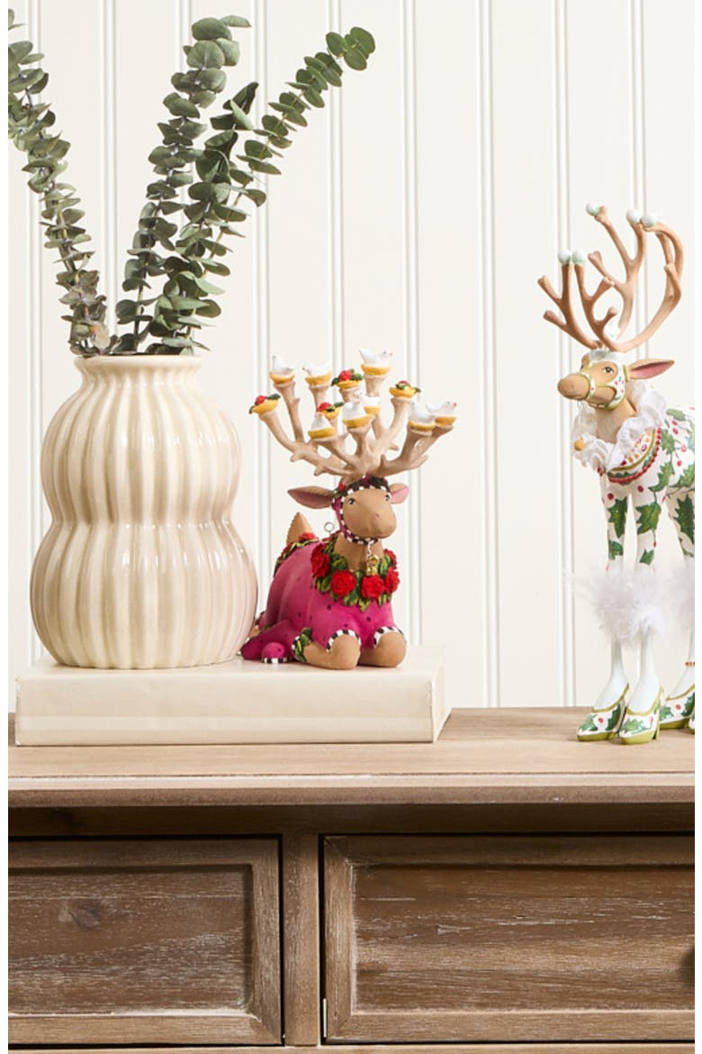 Patience Brewster Dash Away Reindeer Christmas Ornament, Alternate, color, PINK