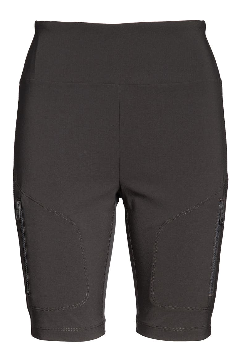 High Waist Hybrid Bike Shorts, Alternate, color, GREY FORGED