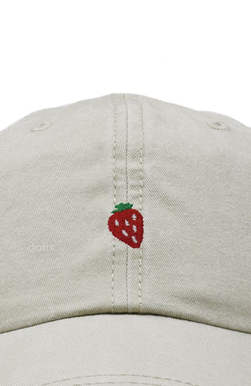 Dalix Lil Strawberry Dad Cap In White