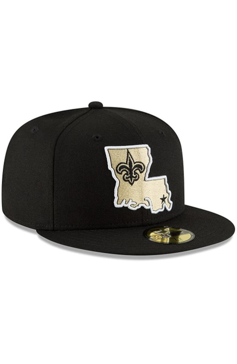 New Era Men's New Era Black New Orleans Saints Omaha 59FIFTY Hat, Alternate, color, Black