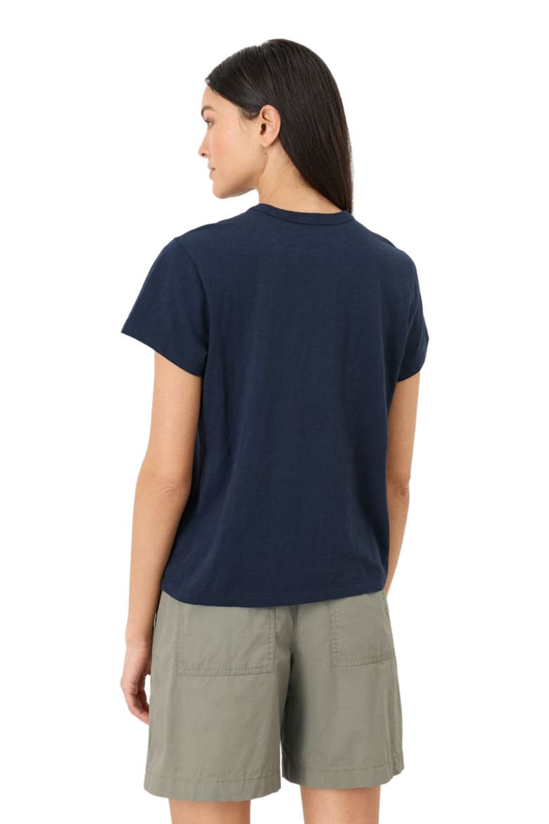 Organic Cotton Soft-Slub Essential Crewneck Tee, Alternate, color, Navy