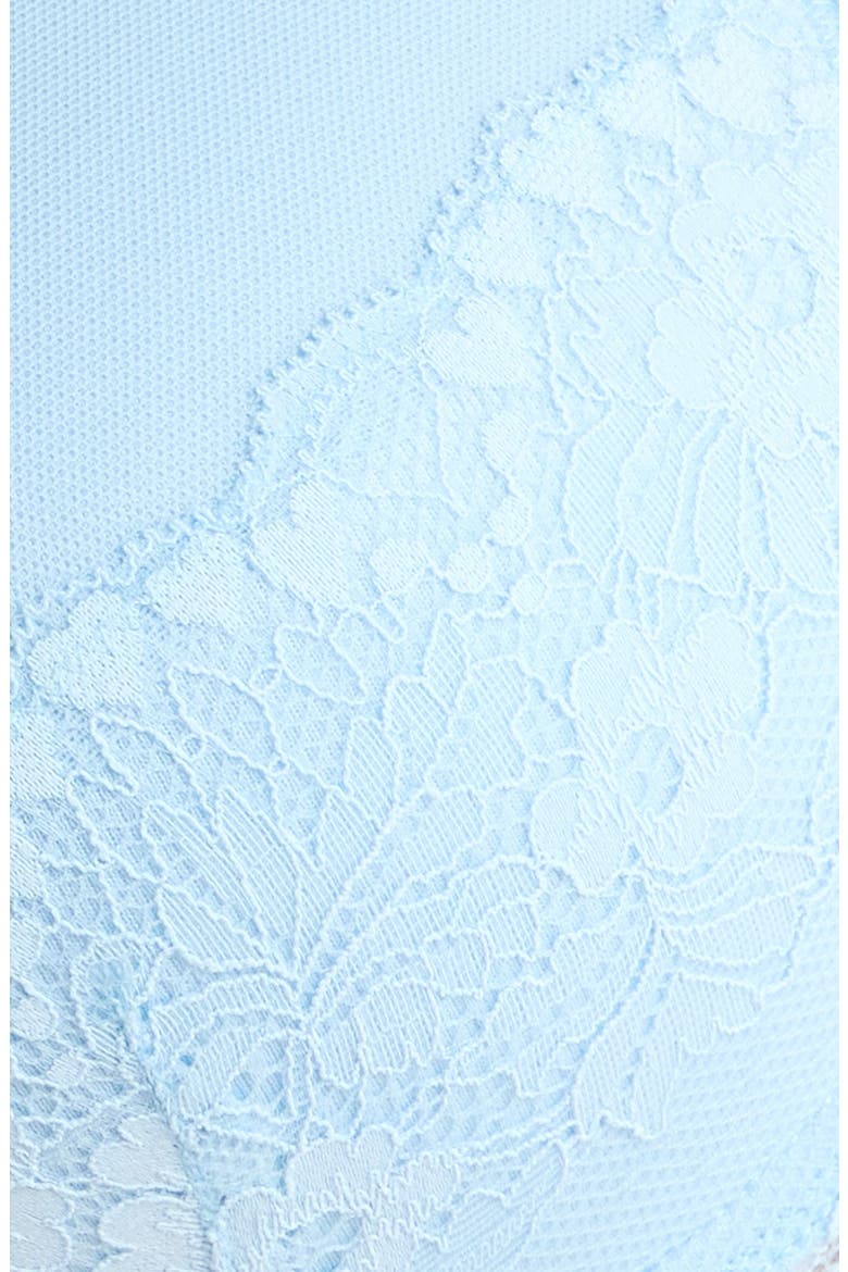 Cherry Underwire Mesh & Lace Bra, Alternate, color, CERULEAN