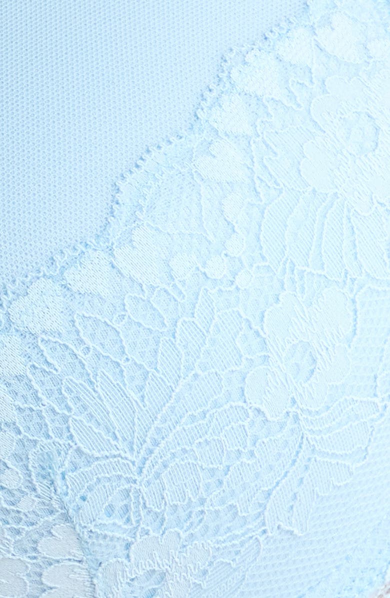 Hunkemöller Cherry Underwire Mesh & Lace Bra, Alternate, color, Cerulean