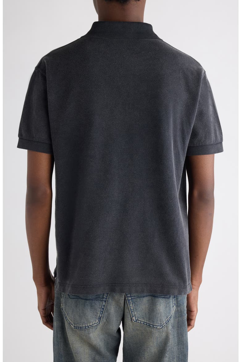 Standard Logo Embroidered Piqué Polo, Alternate, color, WASHED BLACK