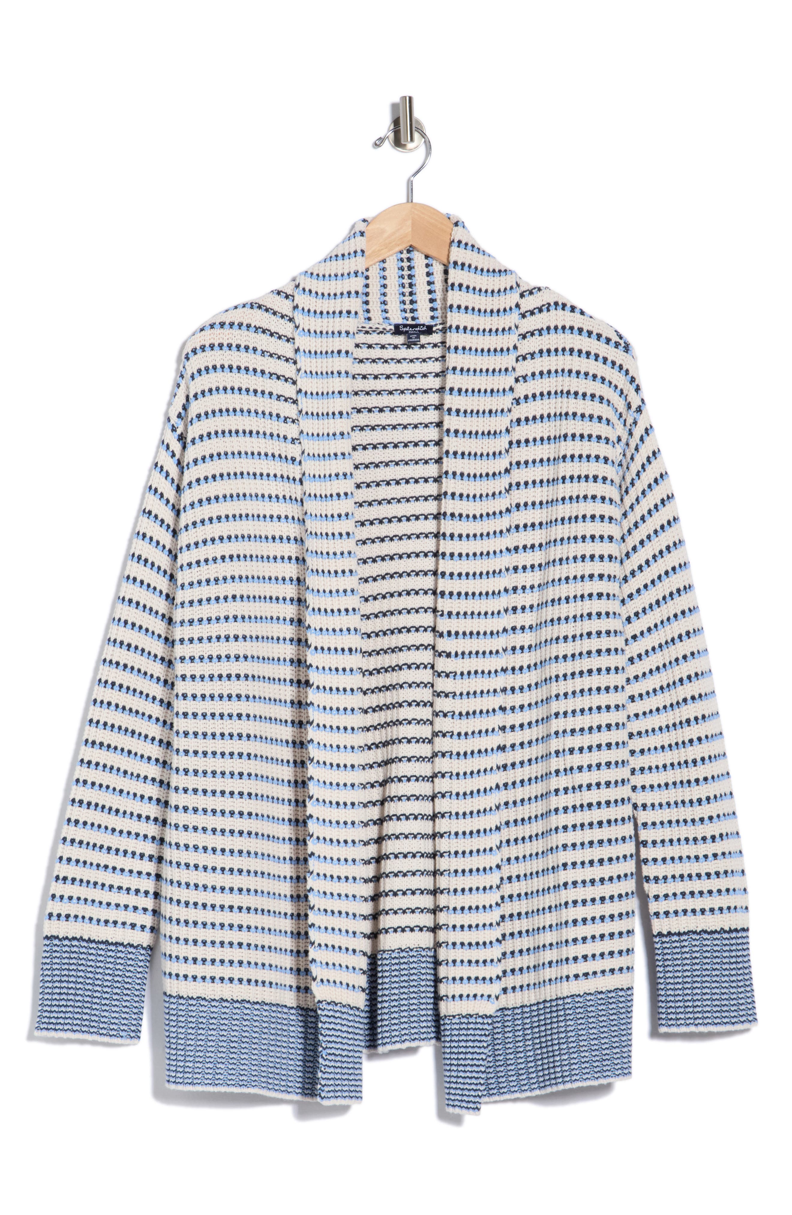 Splendid Stripe Open Front Cardigan