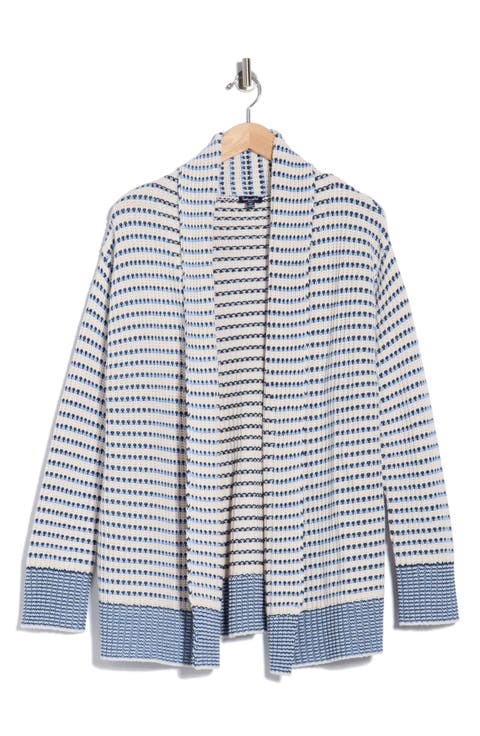 Stripe Open Front Cardigan