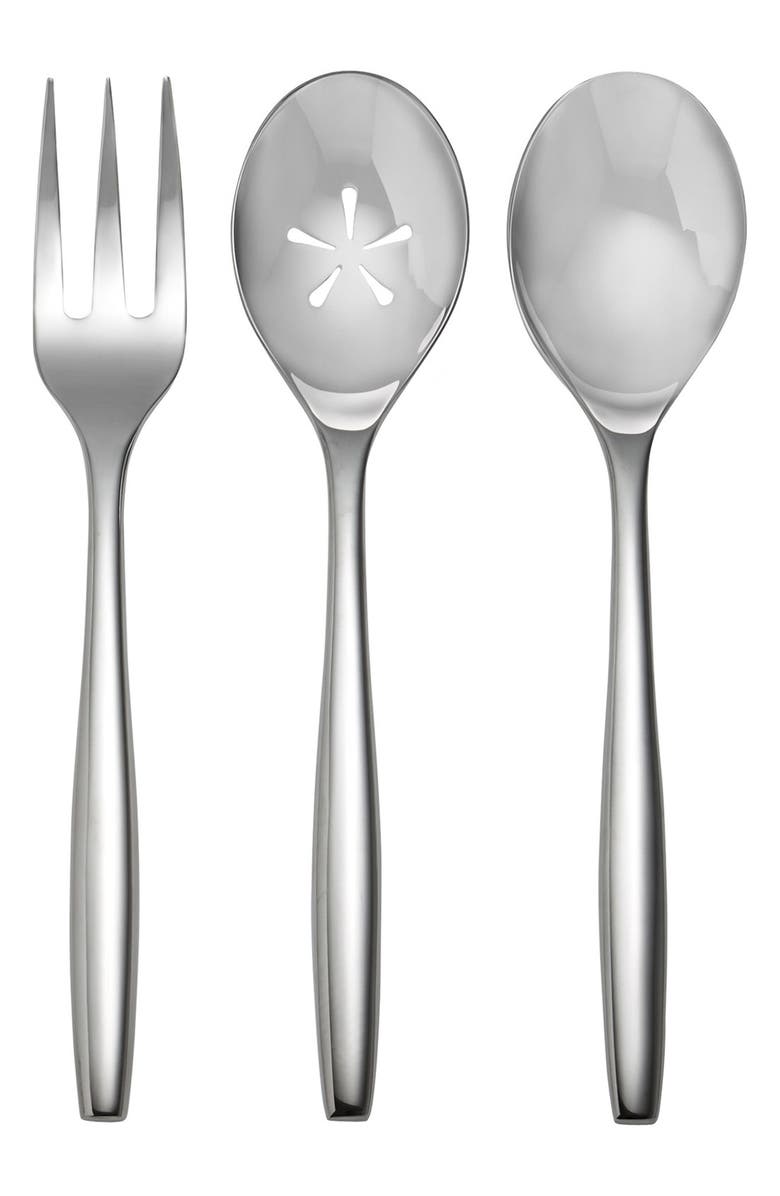 Nambé 'Aidan' 3-Piece Hostess Set, Main, color, Silver