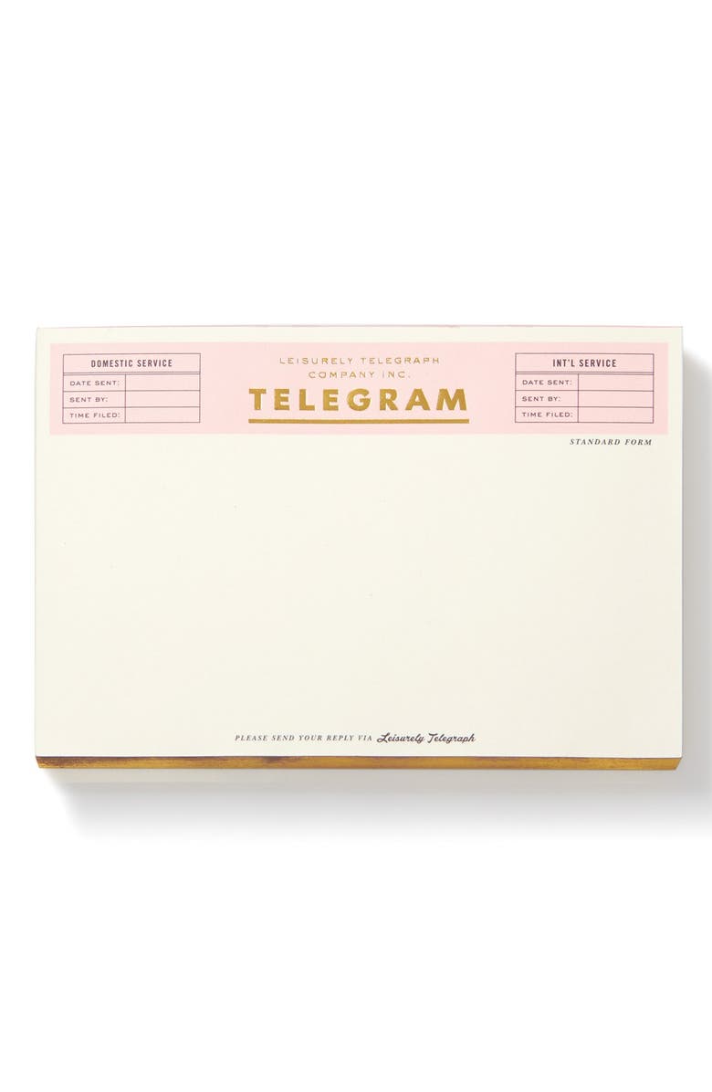 Kate Spade New York 'telegram' notepad, Main, color, 