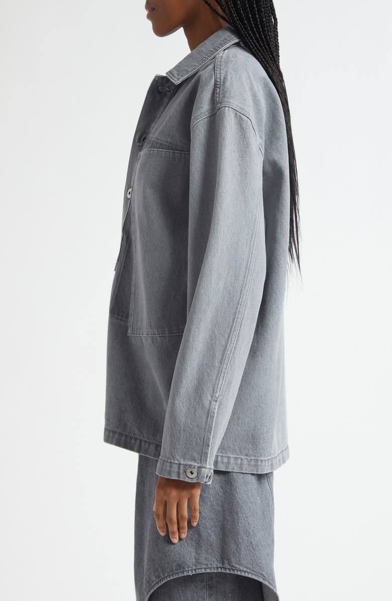 JW Anderson Patch Pocket Denim Rugby Shirt, Alternate, color, 906 Light Grey