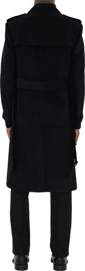 Long Cotton Nylon Trench Coat