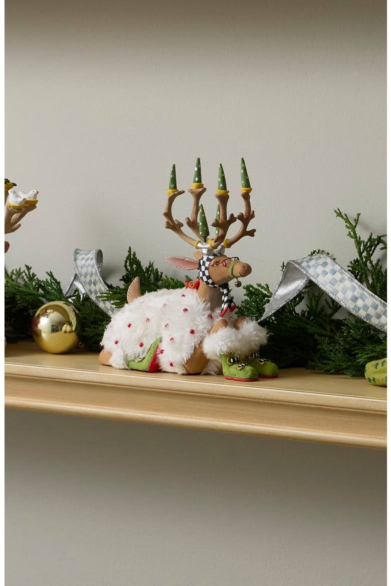 Patience Brewster Dash Away Reindeer Christmas Decoration, Alternate, color, WHITE