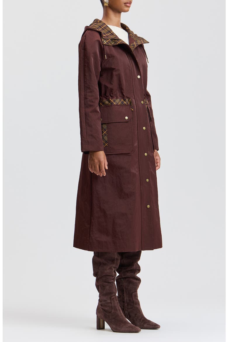 Combo Rain Coat, Alternate, color, WINE PLAID