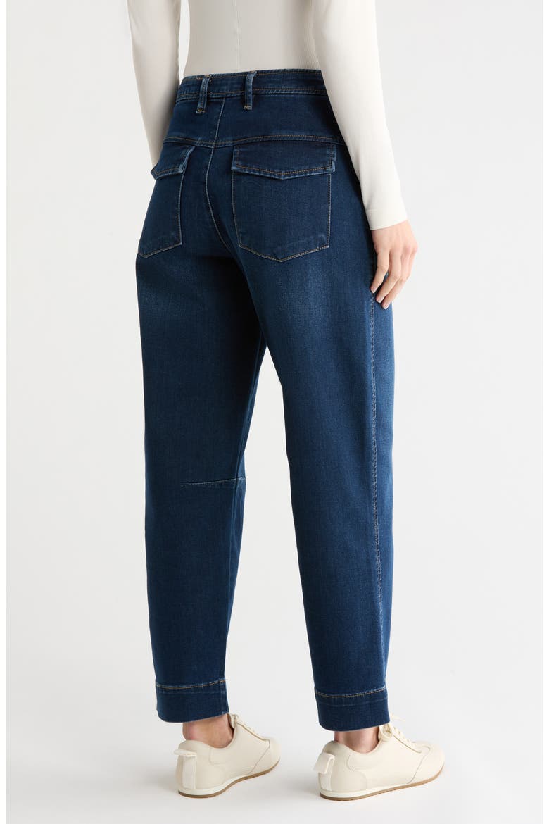 Ashton Wide Leg Barrel Jeans, Alternate, color, DARK WASH