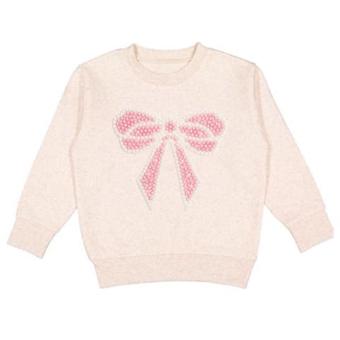 Pearl Bow Patch Sweatshirt (Baby, Toddler, Little Kid & Big Kid)