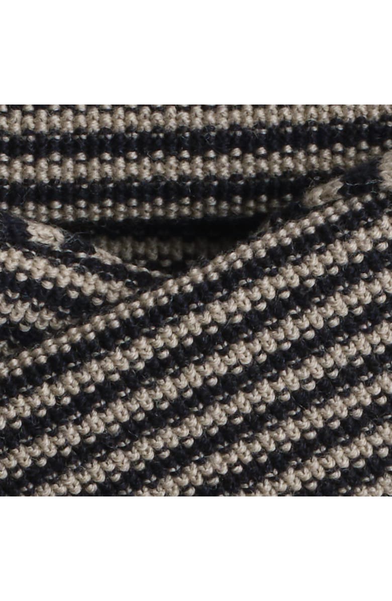 COS Textured Merino Wool Scarf, Alternate, color, Beige / Black / Striped