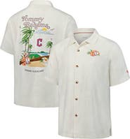 Tommy Bahama Men's Tommy Bahama White Cleveland Guardians Grand Slam Bay Camp Button-Up Shirt