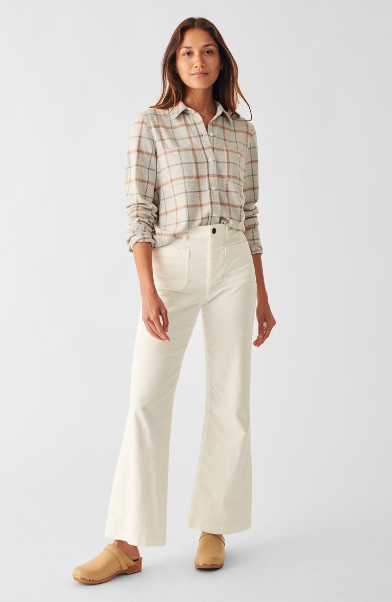 Faherty Legend Knit Button-Up Shirt, Alternate, color, Open Tundra Windowpane