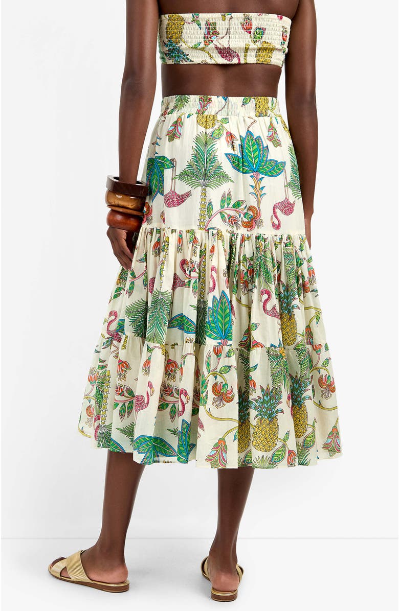 Trina Turk Marsay Flamingo Fizz Voile Skirt, Alternate, color,