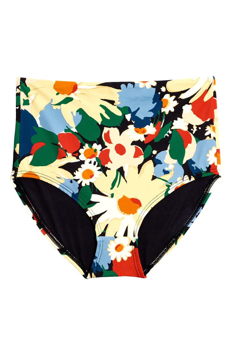Madewell Second Wave Retro High-Waisted Bikini Bottoms, Alternate, color,