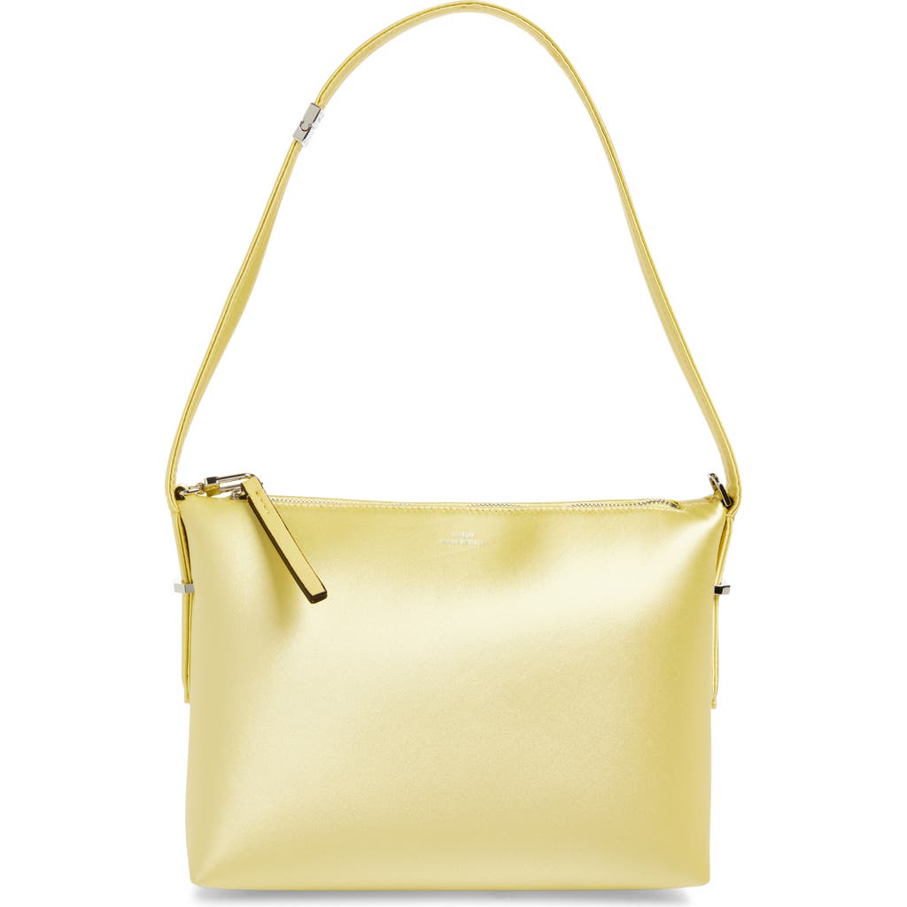 Totême Toteme Scoop Satin Wristlet In Yellow