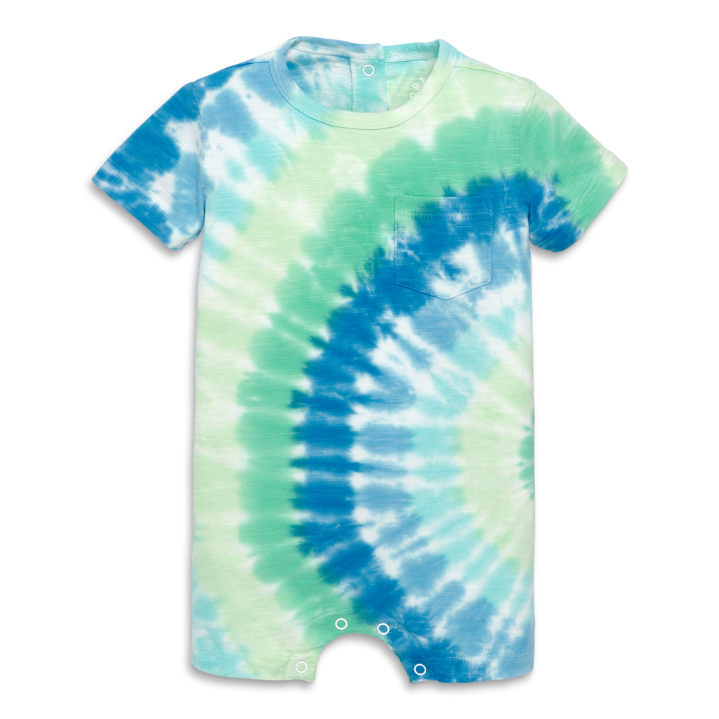 Shop Primary Baby Pocket Shortie In Tie-dye In Cool Tie Dye Spiral