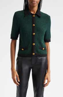 Veronica Beard Marie Houndstooth Knit Jacket