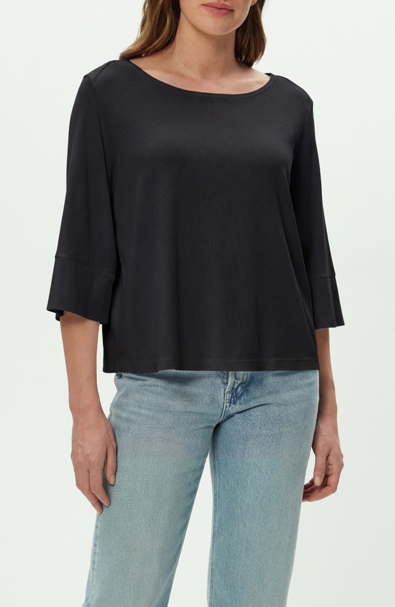 Michael Stars Rosalynn Boat Neck Knit Top, Alternate, color, Black