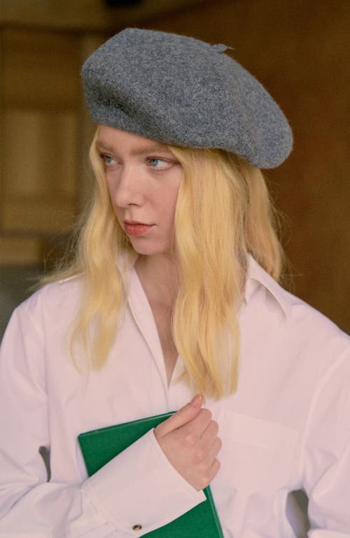 Lost Pattern Bon Chic Wool Blend Beret In Gray