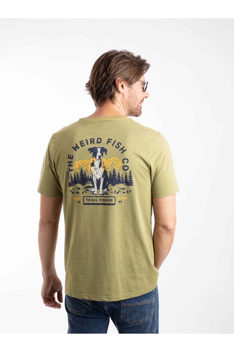 Dog Trails Back Print Graphic T-Shirt, Alternate, color, Washedoak