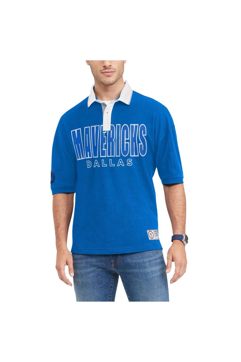 Men's Tommy Jeans Blue Dallas Mavericks Stanley Pique Polo, Main, color, Blue