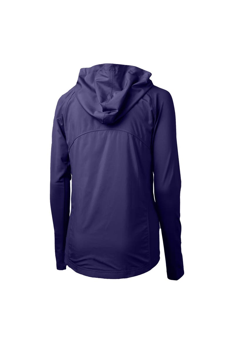 Women's Cutter & Buck Purple LSU Tigers Adapt Eco Knit Full-Zip Hoodie, Alternate, color, Purple