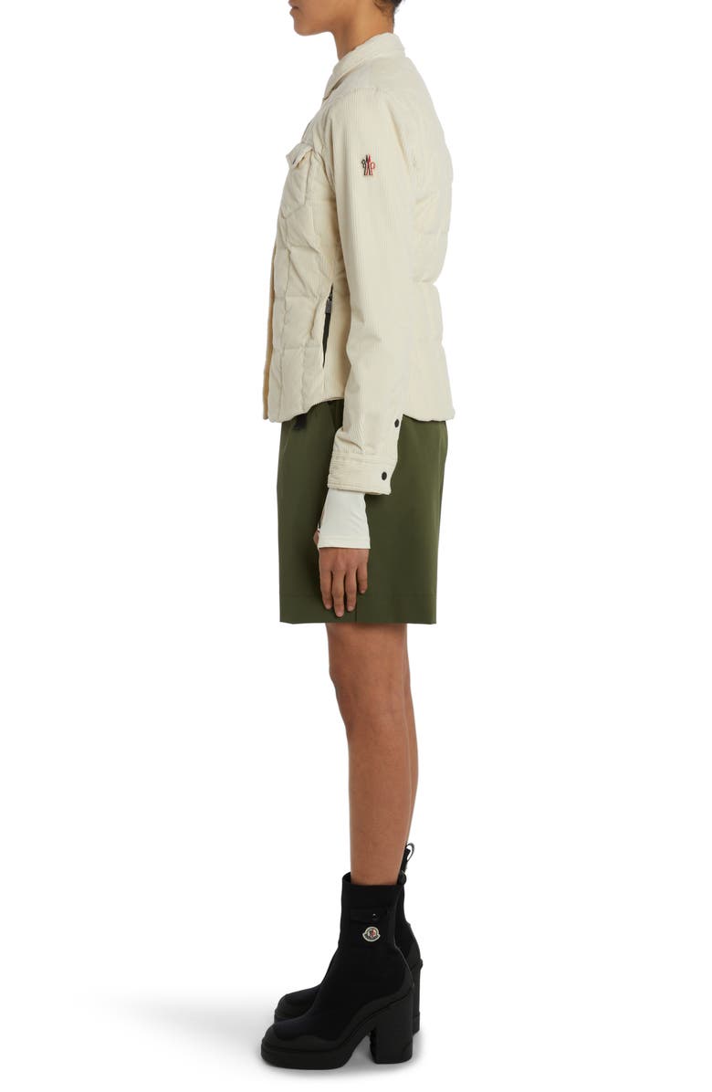 Moncler Grenoble Nangy Quilted Stretch Corduroy Down Shacket, Alternate, color, 