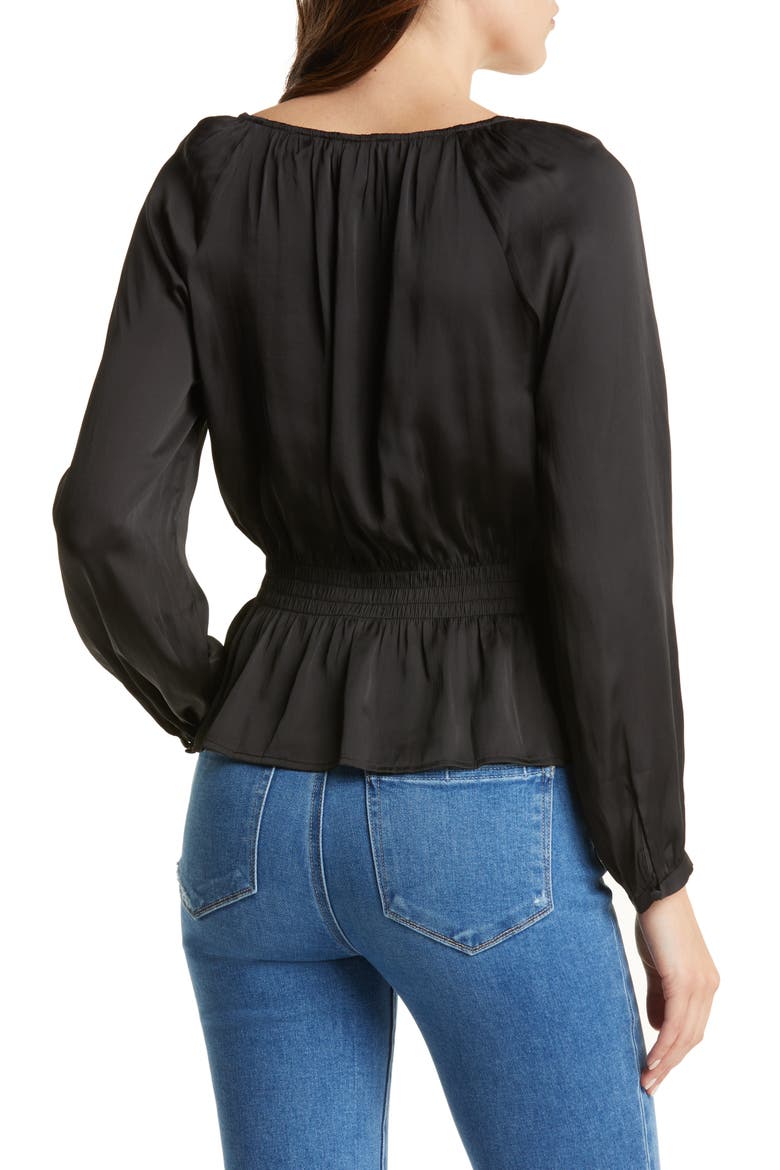 Odalynn Long Sleeve Top, Alternate, color, BLACK