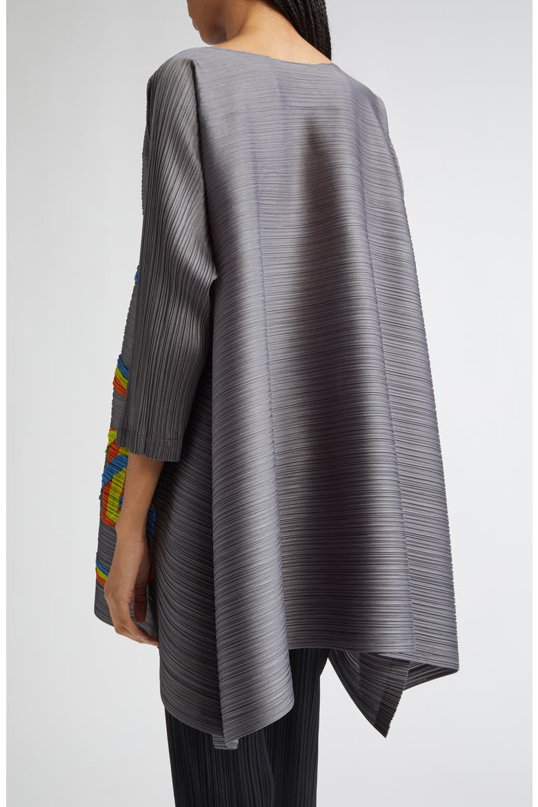Mix Pleated Tunic, Alternate, color, GRAY