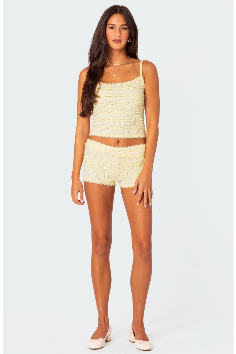 Lucy Ruffle Lace Shorts, Alternate, color, YELLOW
