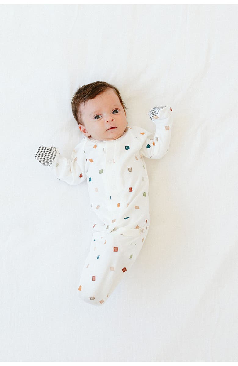 goumikids Goumi 24 Hour Convertible Sleeper Baby Gown, Alternate, color, City Blocks
