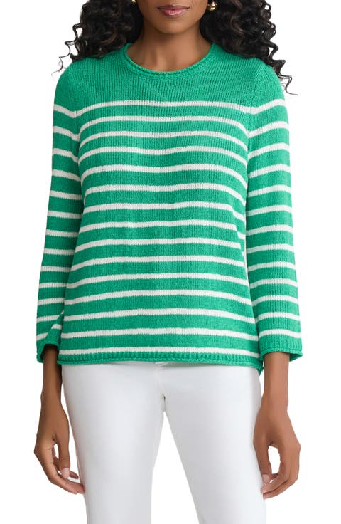 Jones New York Stripe Crewneck Sweater (Regular & Petite)